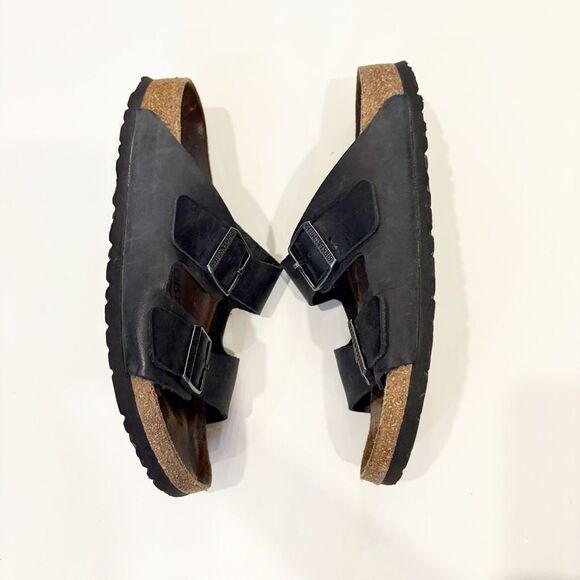 Birkenstock Arizona Sandals Size 41 Black Suede - Picture 1 of 6